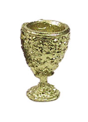 Dollhouse Miniature Ornate Goblet Gold